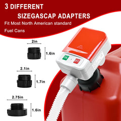 KTIPERN Automatic Gas Can Pump Battery Operated, Auto-Stop Sensor-3.2GPM，51'' Extra Long Hose, Portable Fuel Transfer Pump for Oil, Diesels, Gasoline(Note: Batteries and red oil drum not included)