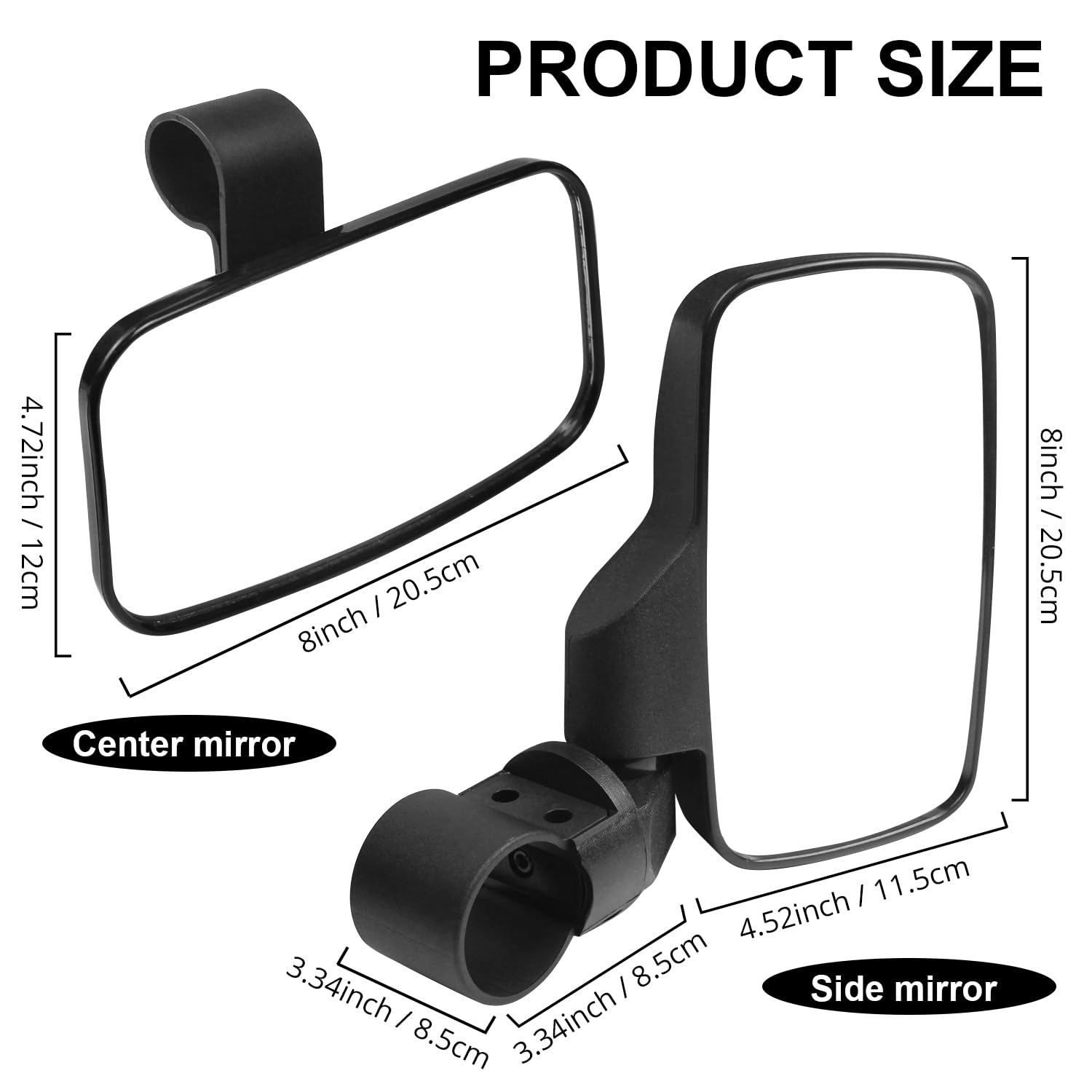 Penobon UTV Rear View Mirror & Center Mirror | 1.75–2