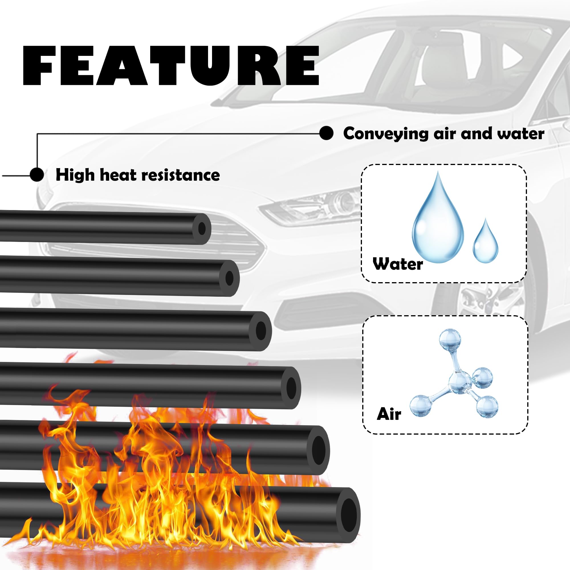 OFBand silicone vacuum hose 5-16in ID medium-volume air/water paths with strong seal