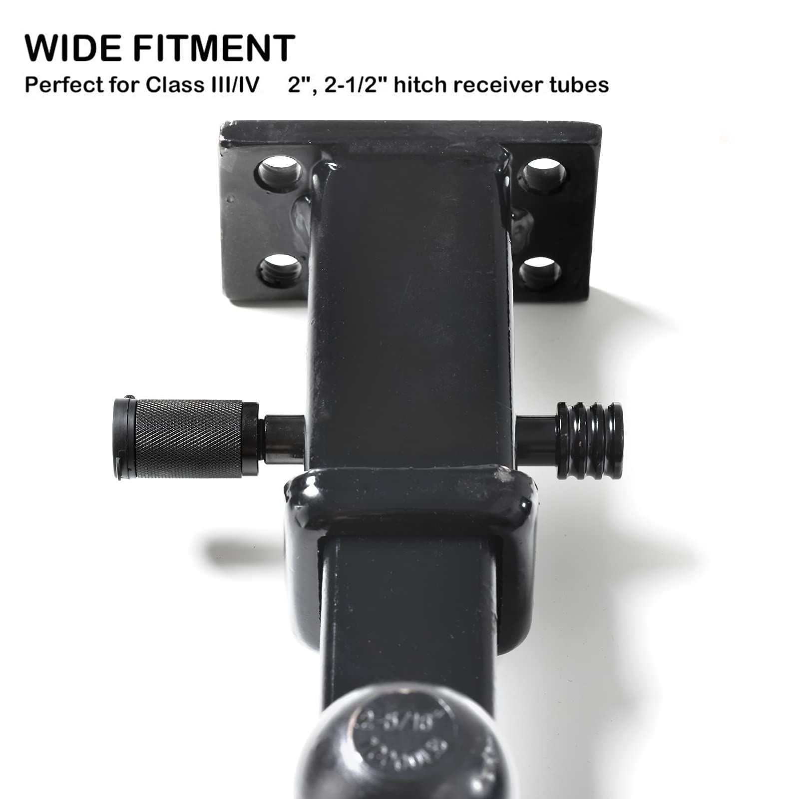 CZC AUTO Trailer Hitch Lock, 5/8 Inch Dia, 4 Inch Super Extra Long Receiver Pin Keyed Alike for Class III IV Hitches, for Hitch Bike Rack Tray Ball Tow Rope, for Trailer Truck Car Boat (2 Pack)