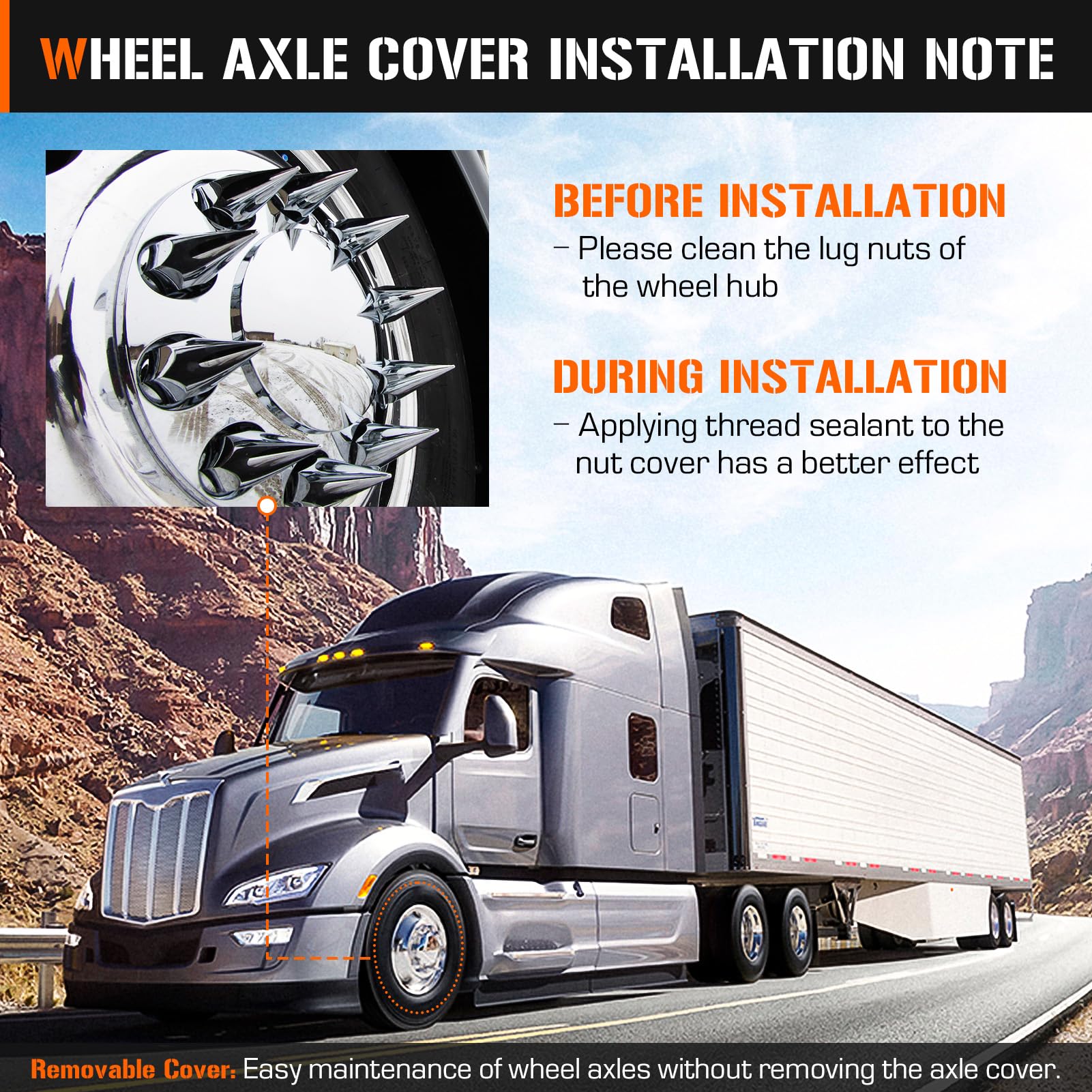 Aeagle kit content packaging displaying comprehensive axle cover kit