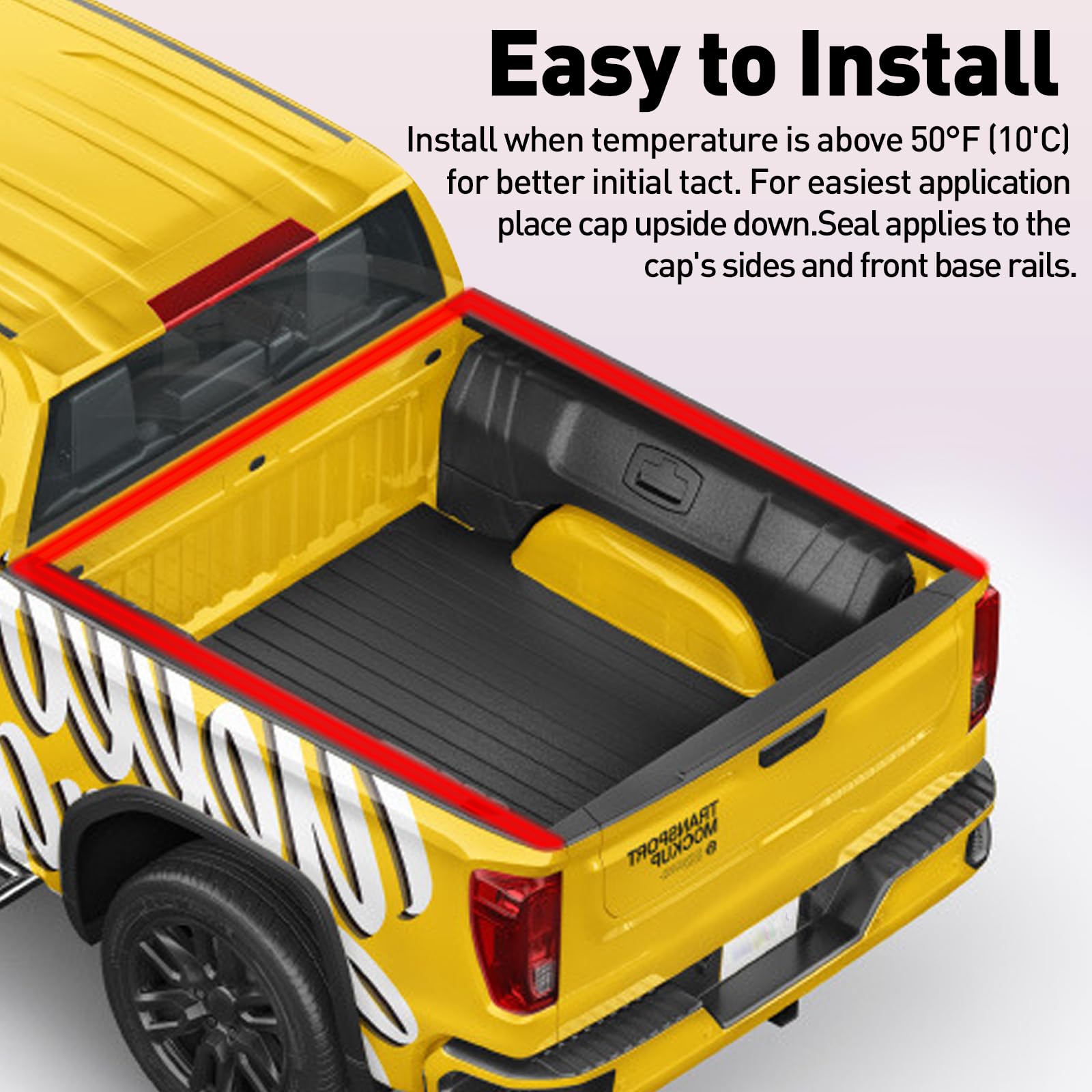 CHUANJI Tonneau Cover Seal Adhesive Tailgate Seal, Truck Topper Seal Rubber Weather Stripping with Triple Bulb, Camper Shell Seal Kit Replacement Parts Accessories(39.4Ft)