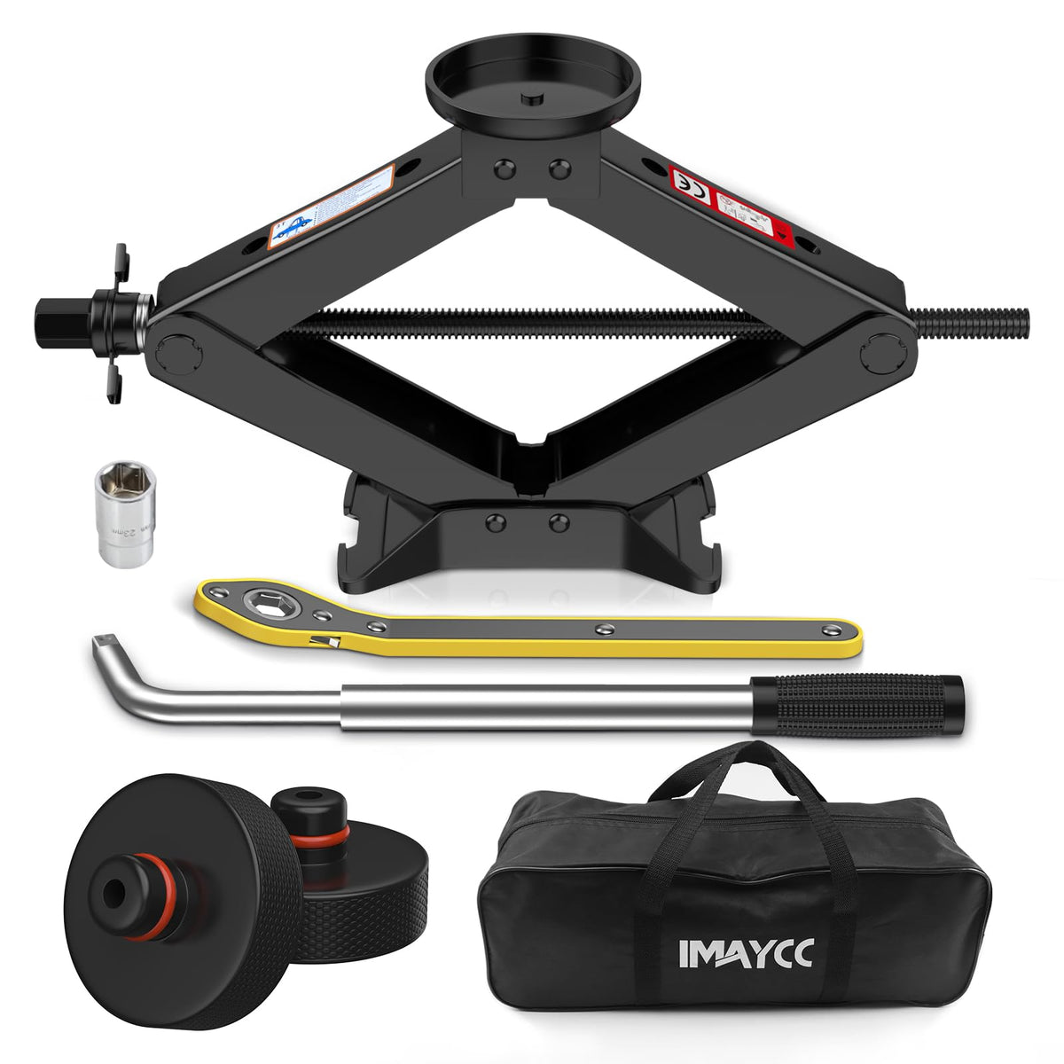 IMAYCC Tesla jack with 3-ton lift range for Model Y/3/S/X, ideal for quick roadside tire changes