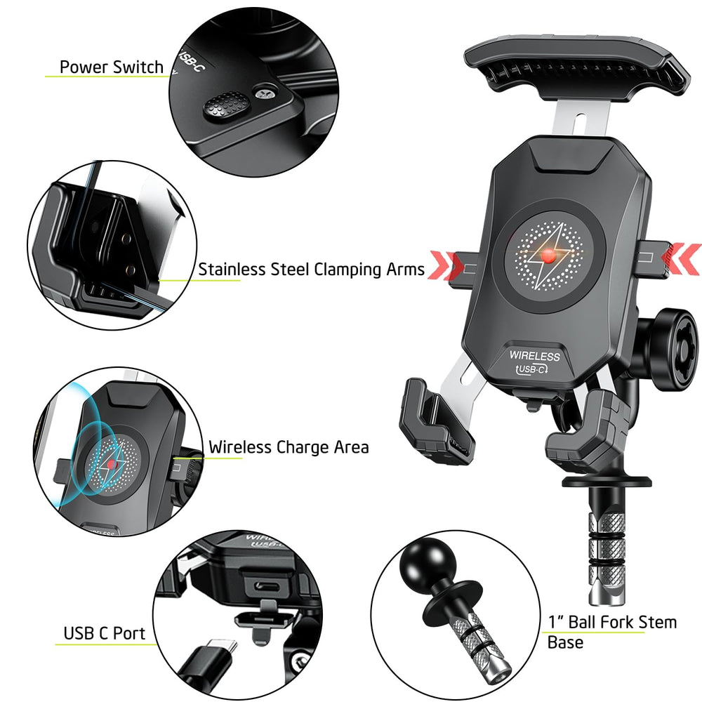 imestou auto clamp allows one-handed mounting for quick access.