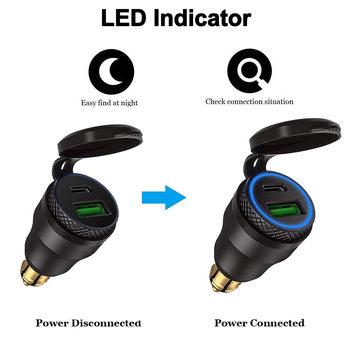 iMESTOU dual USB charger with QC3.0 and PD fast charging on the go