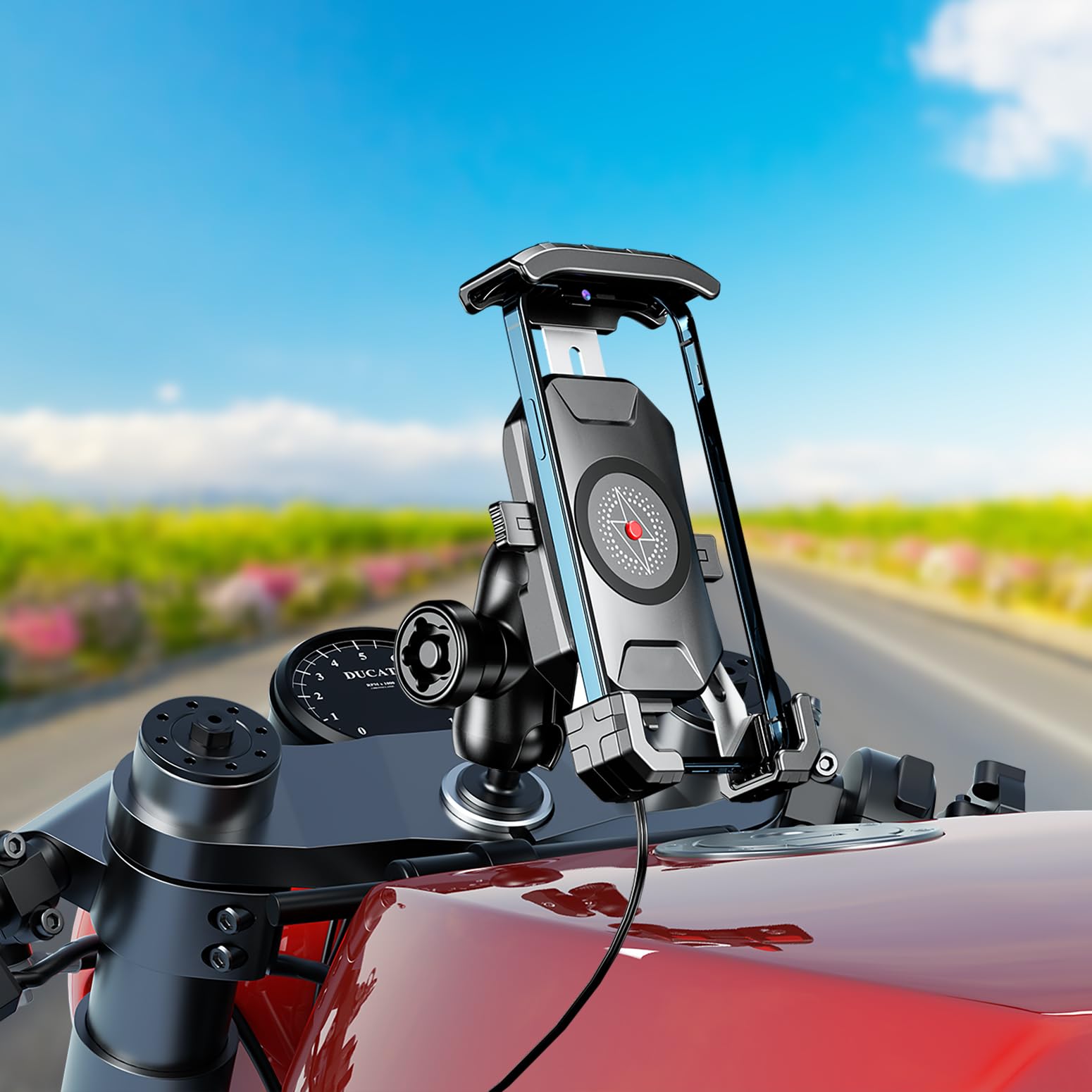 imestou double-socket design guards against drops on rough roads.