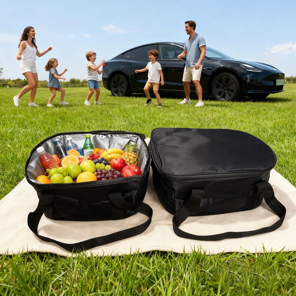 IMETAPLUS frunk cooler organizer wide top opening enables quick loading and access.