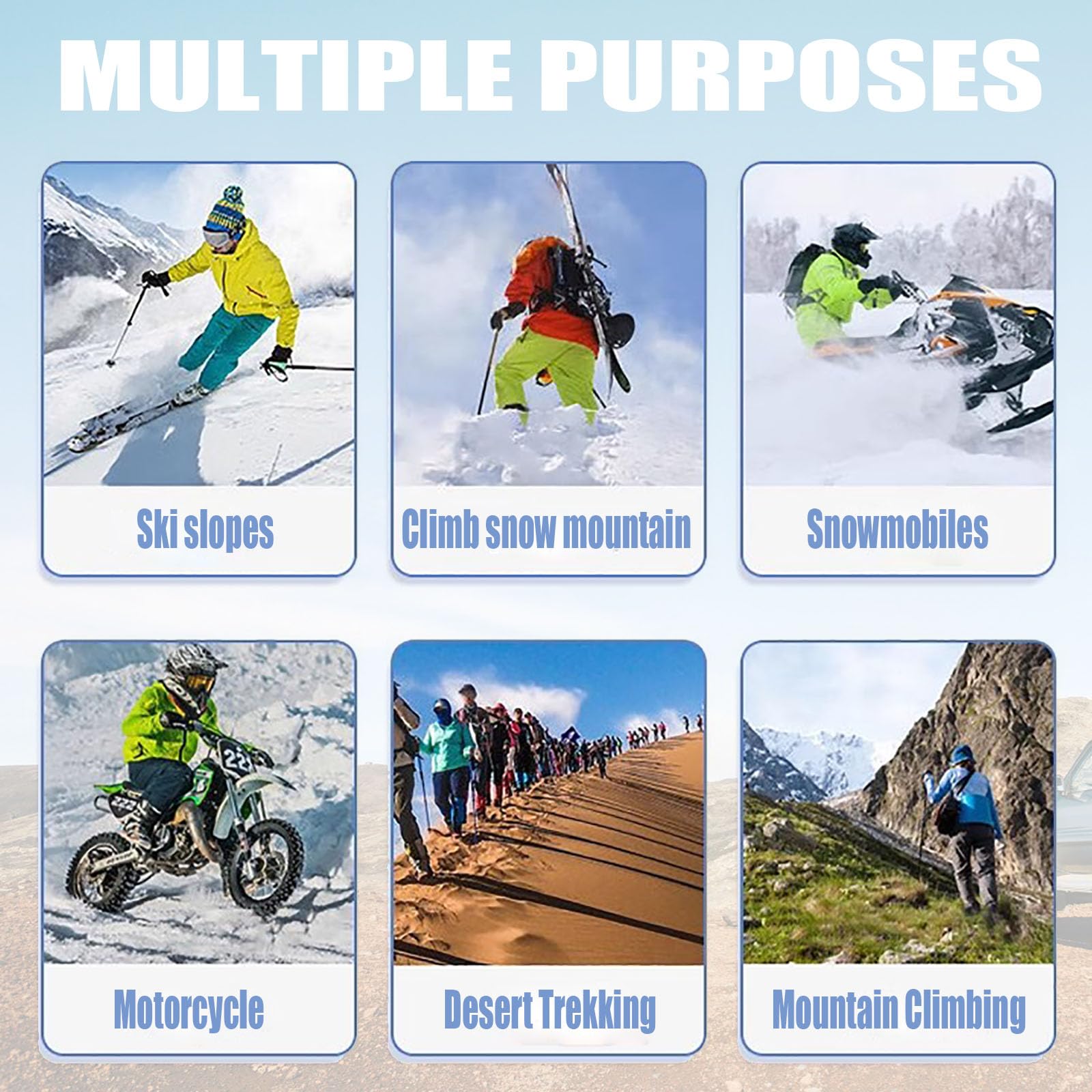 Immoono all-season goggles suited for motorcycle, off-road, and recreational use.