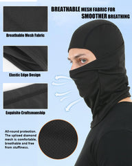 immoono pink balaclava breathable fabric for wind protection