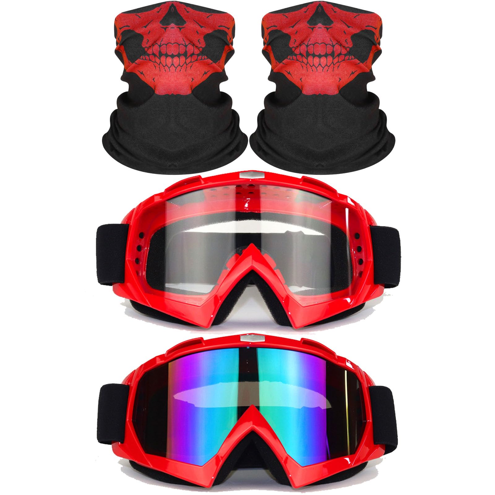 immoono goggles with colorful lenses for vibrant daytime riding and enhanced visibility.