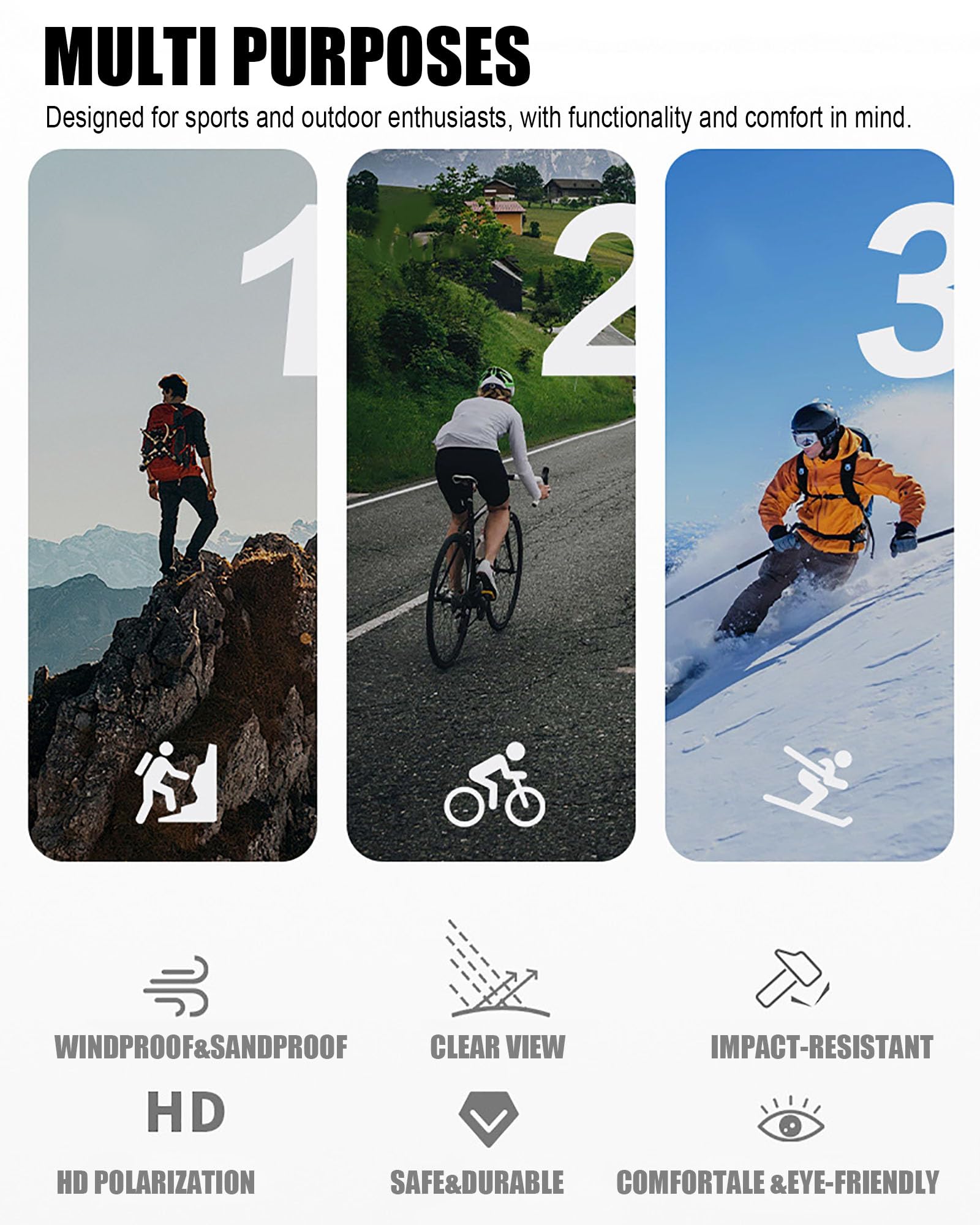 immoono easy-care gear: wipe-clean goggles and machine-wash balaclava