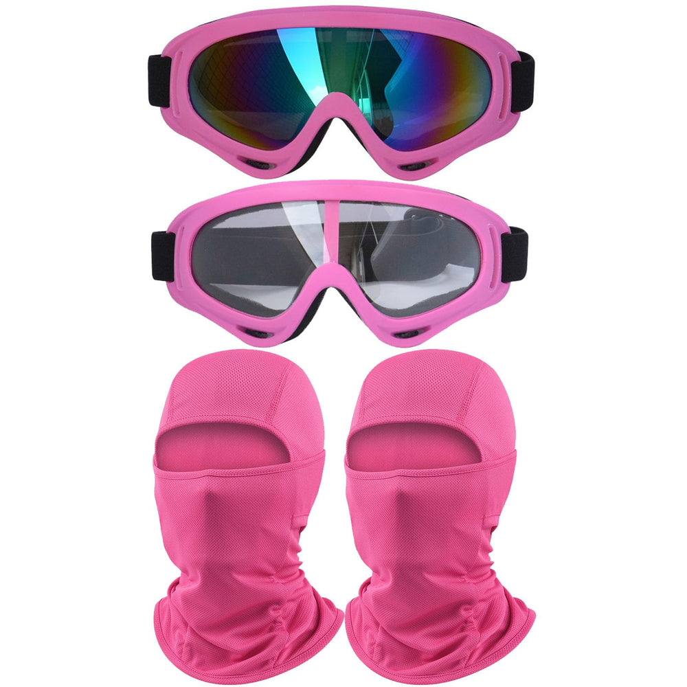 immoono motorcycle goggles pink frame with clear lens for versatile daytime riding