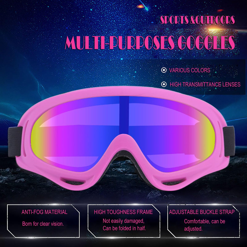 immoono motorcycle goggles pink frame with colorful lenses for bright conditions
