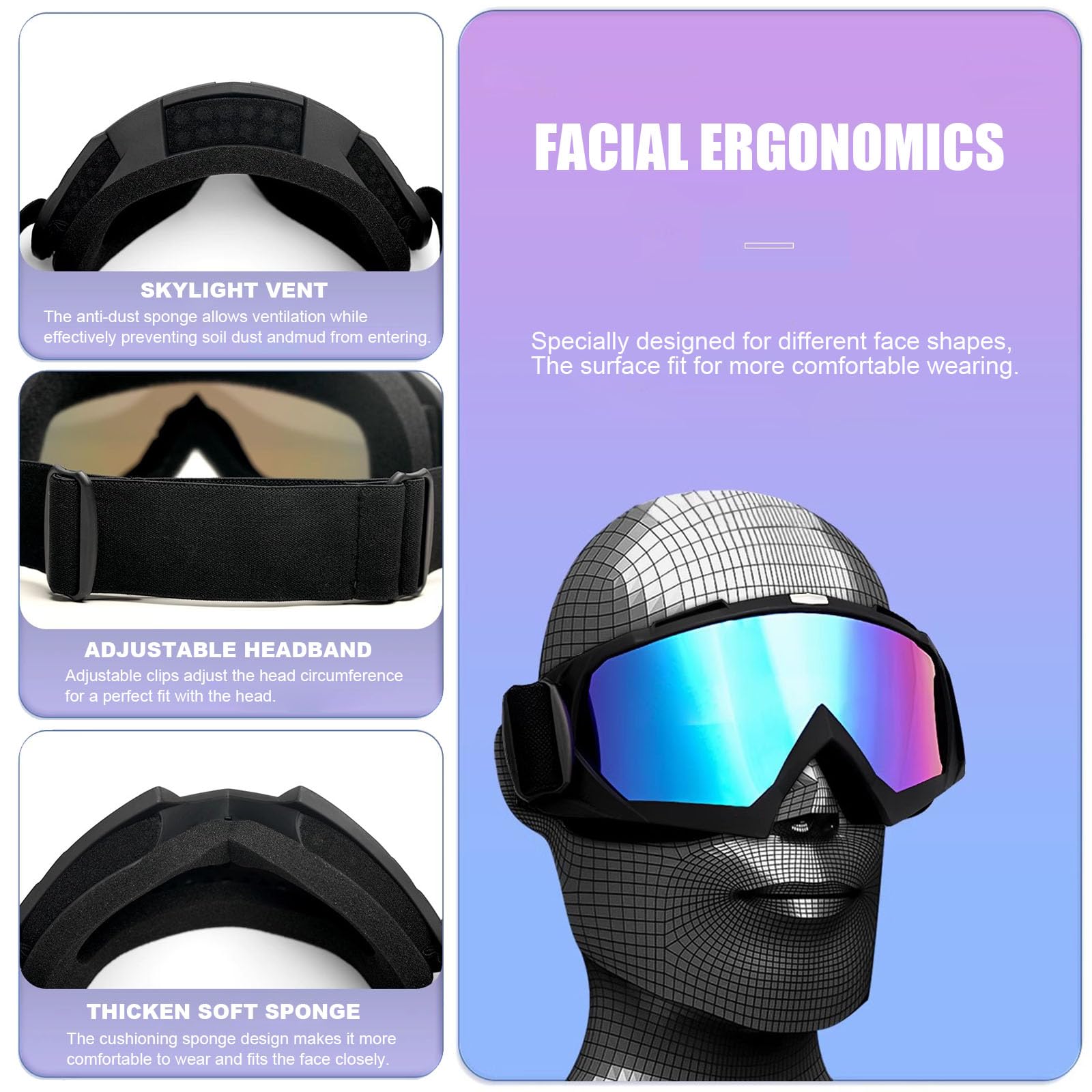 Breathable neck gaiter face mask keeps skin cool and comfortable.