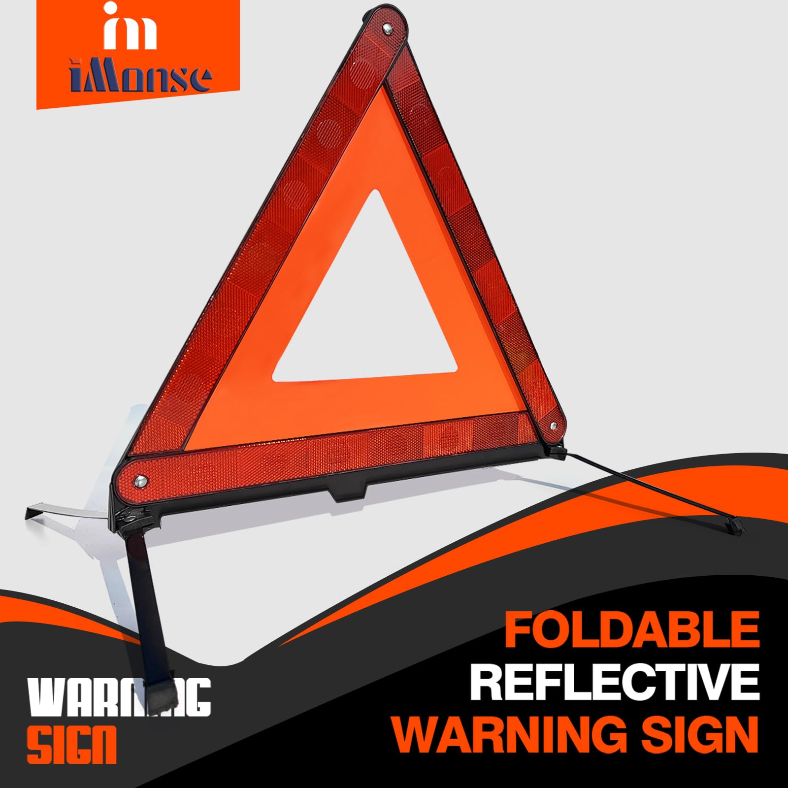 iMonse roadside emergency setup boosts visibility during breakdowns.