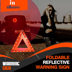 iMonse warning triangle with 360 degree visibility for highway safety