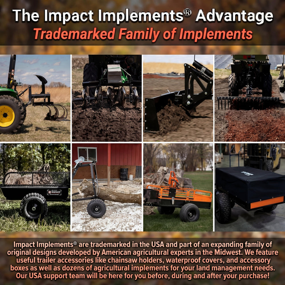 MotoAlliance Impact Implements 1500lb rating supports heavy loads on farms and large projects.