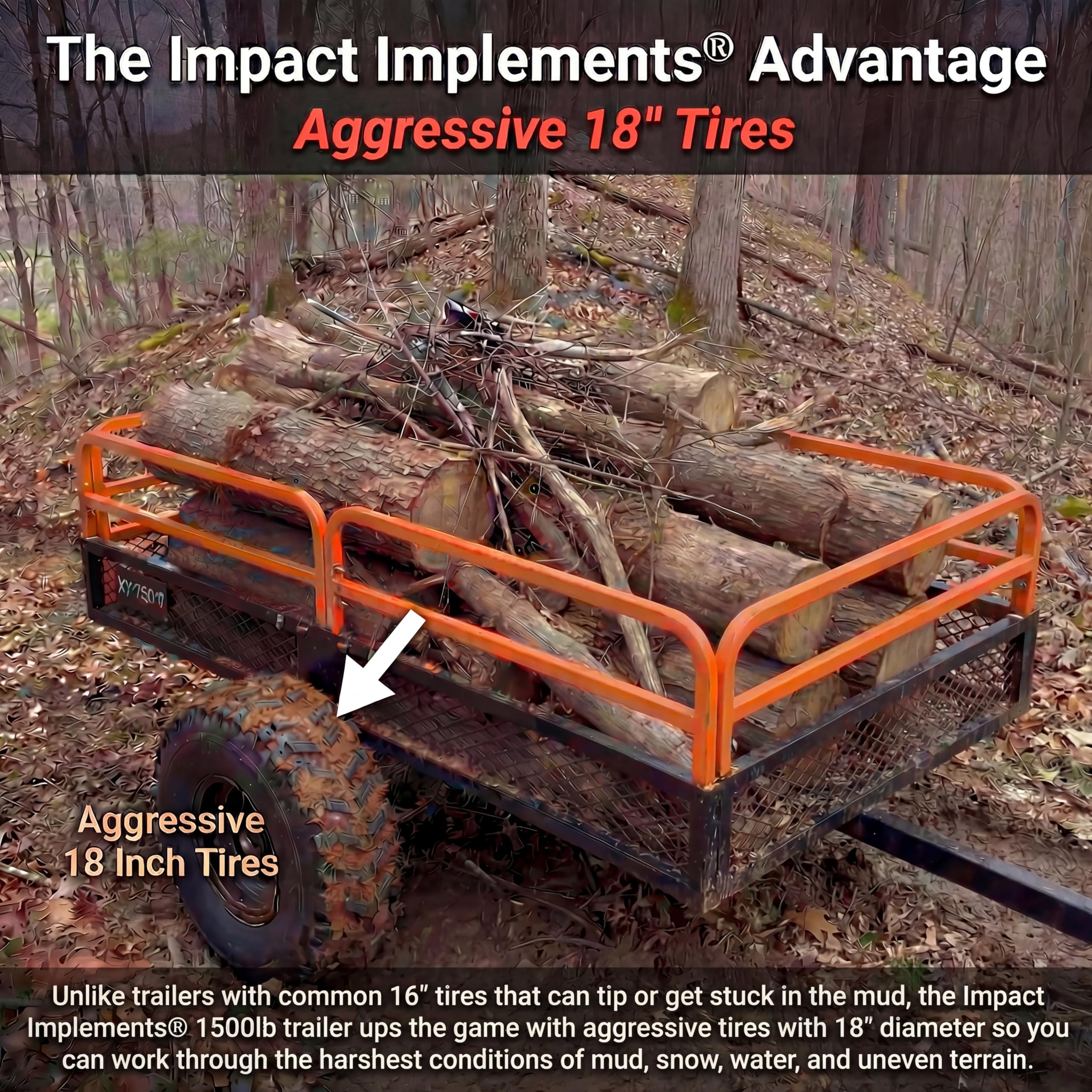 MotoAlliance Impact Implements pivoting tongue enables precise dumping on demand.