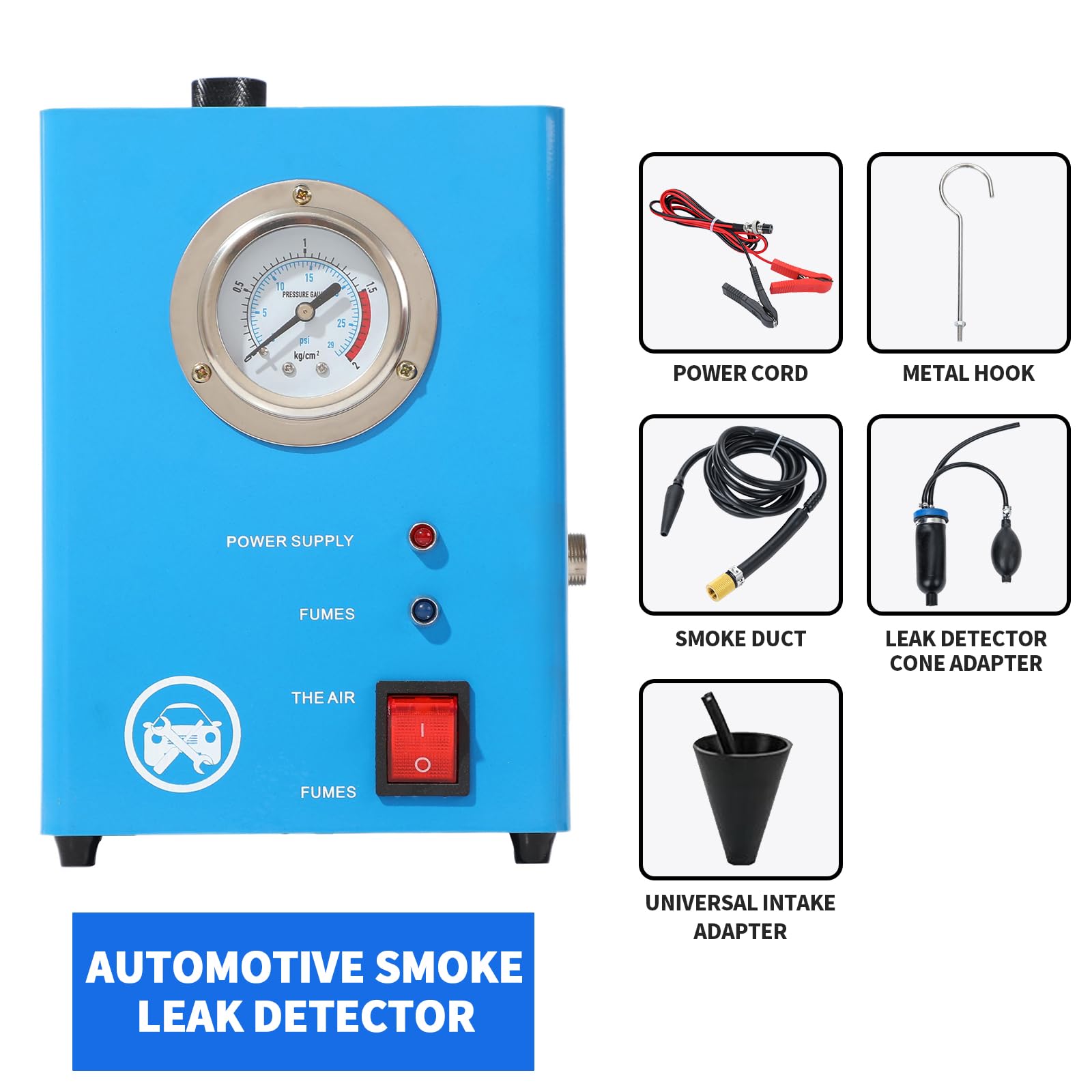 IMSTMTER automotive smoke detector in air mode supports quick leak checks.