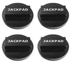 imUfer jack pad adapter close-up on CNC-machined black surface for safe lifting
