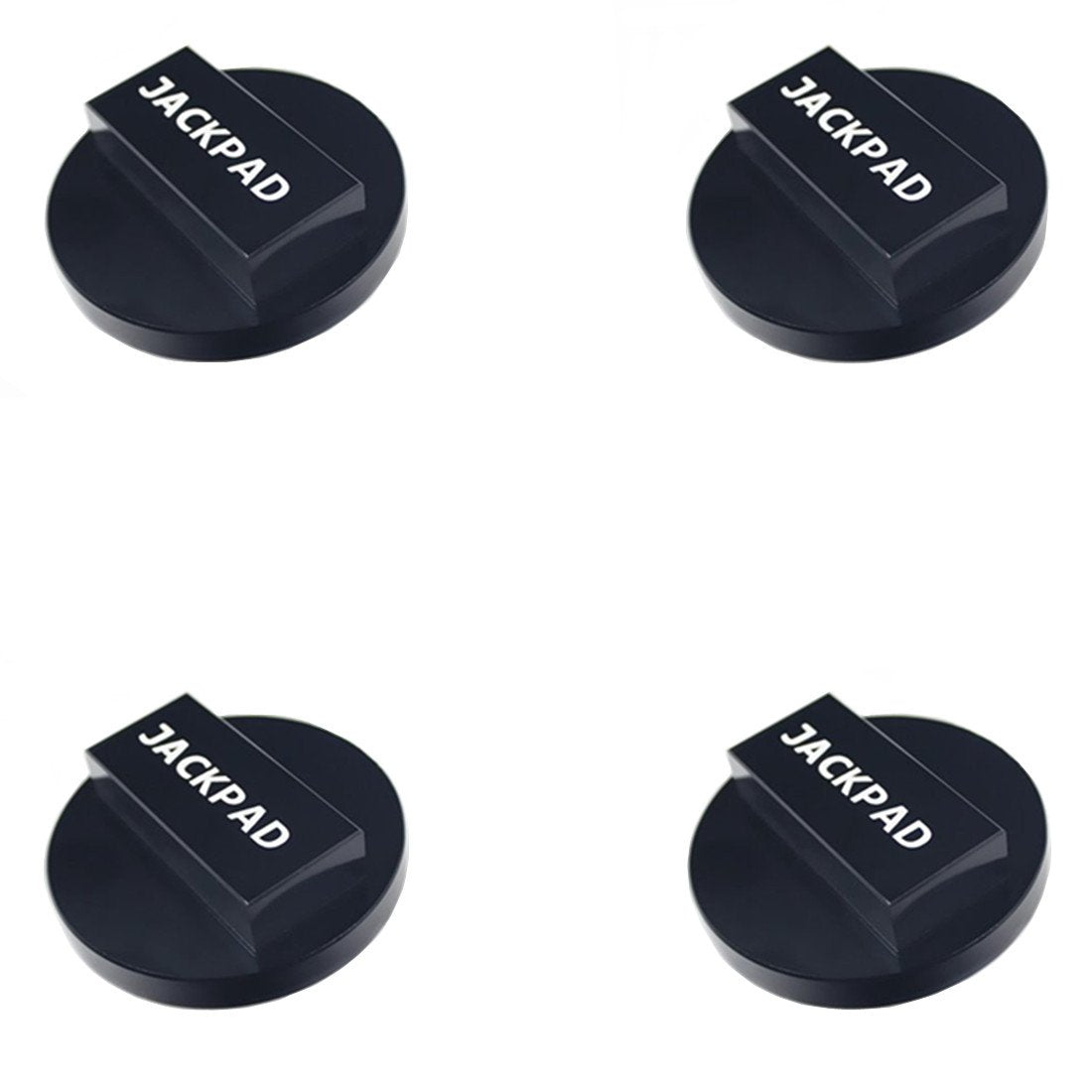 imUfer jack pad adapter four-pack packaging shows pads ready for lifting