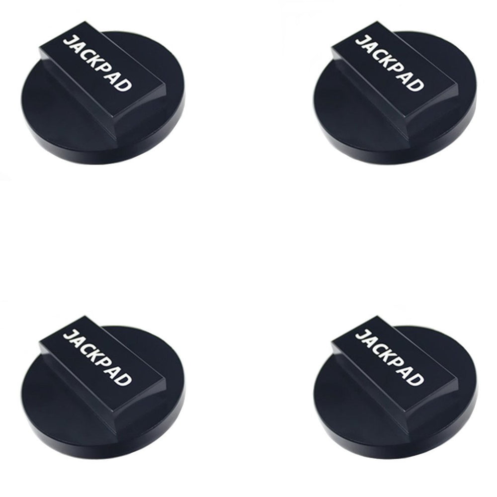 imUfer jack pad adapter four-pack packaging shows pads ready for lifting