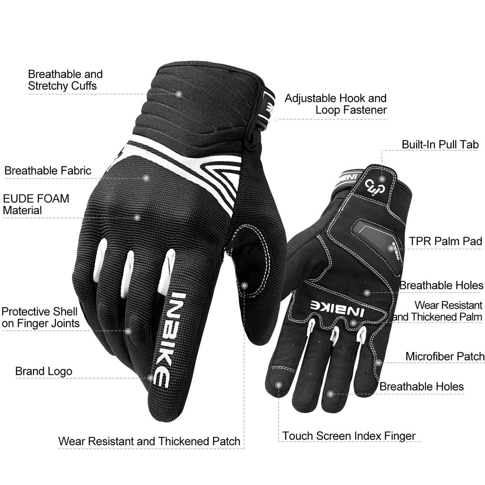 INBIKE mesh gloves with hard knuckles for added protection