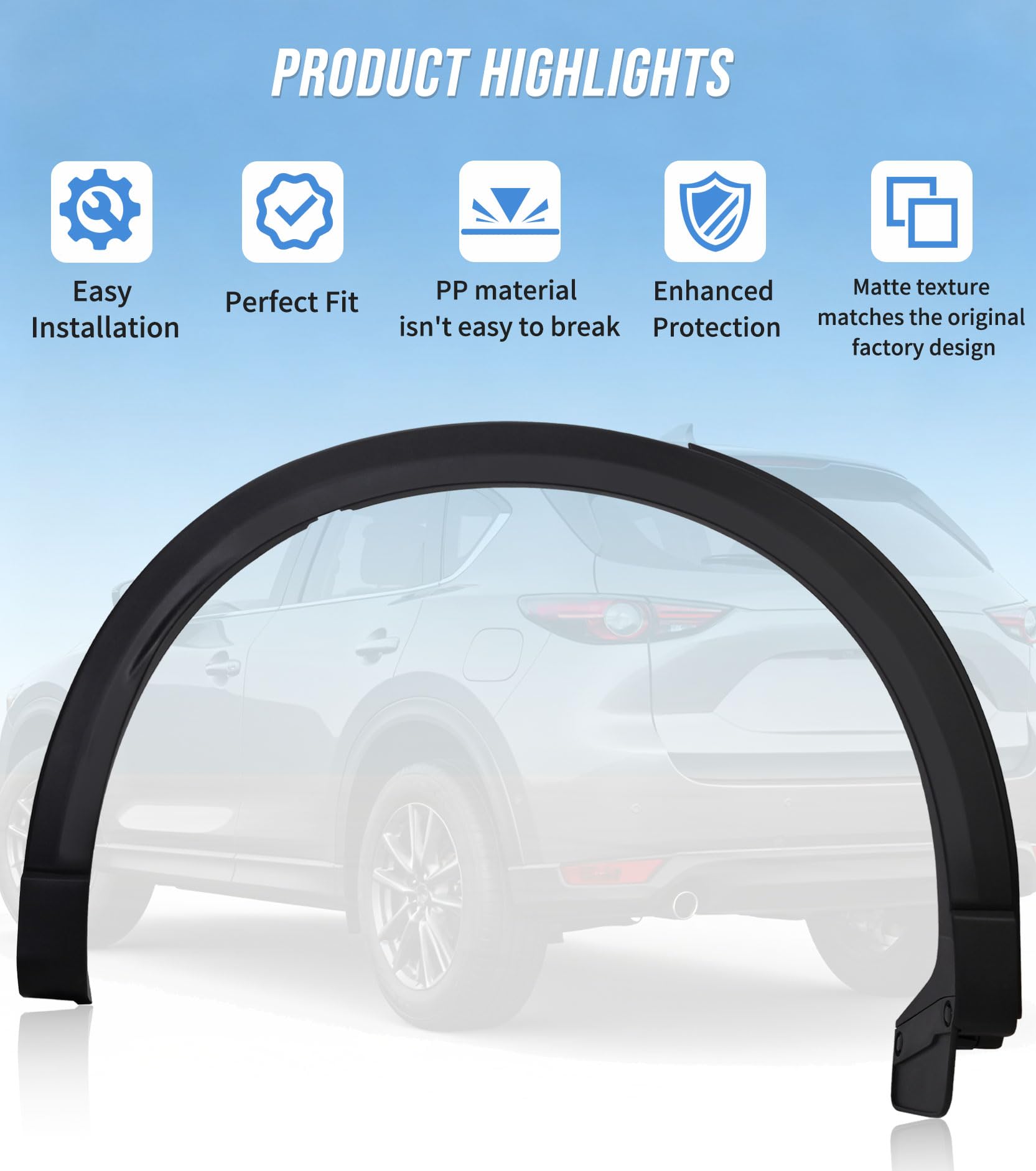 INCEPRIPARI protective wheel arch fender trim in use on CX-5