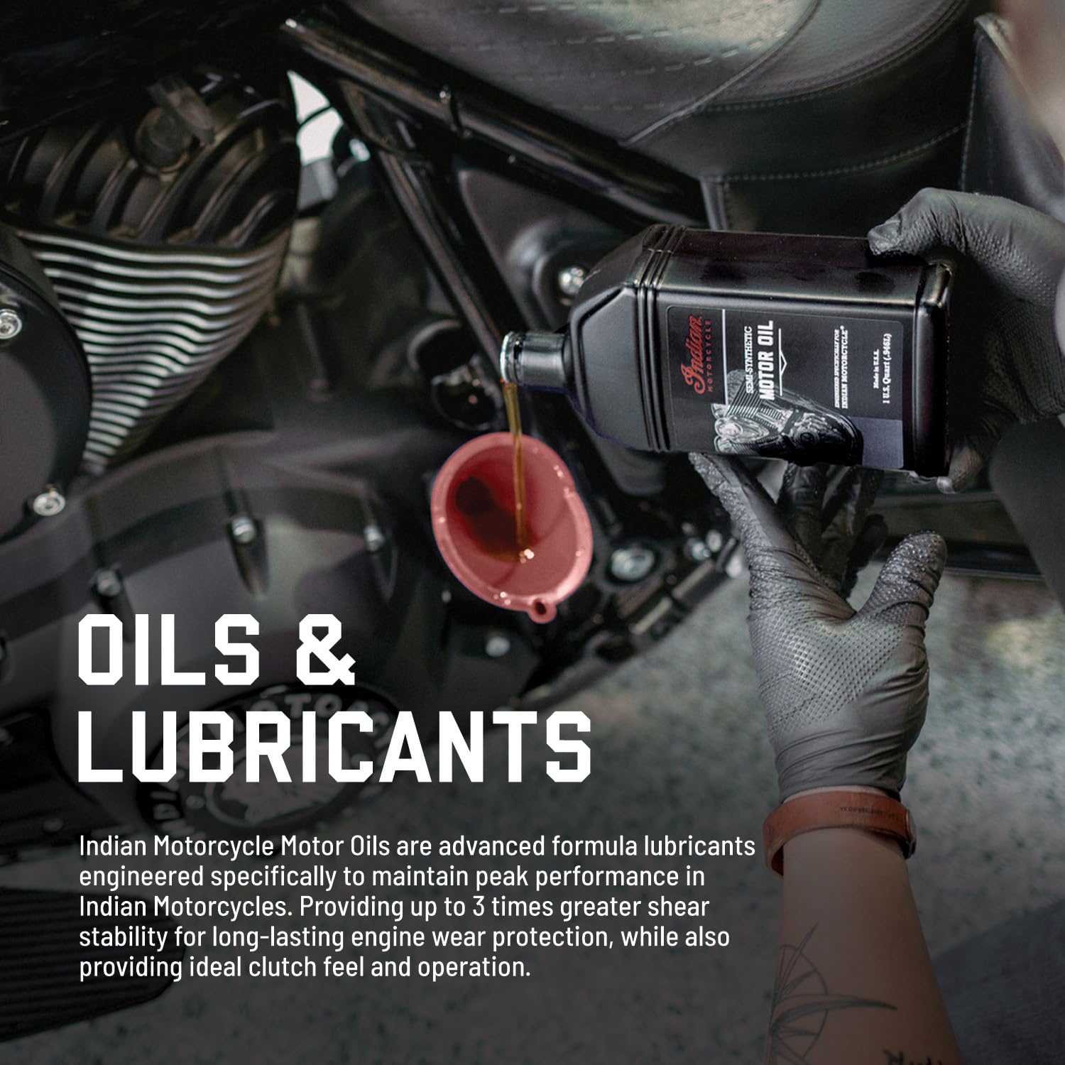 Indian Motorcycle drain plug washers closeup seals securely during maintenance