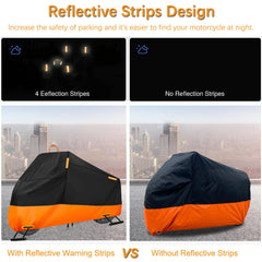 INEZARI motorcycle cover with front and rear anti-theft holes