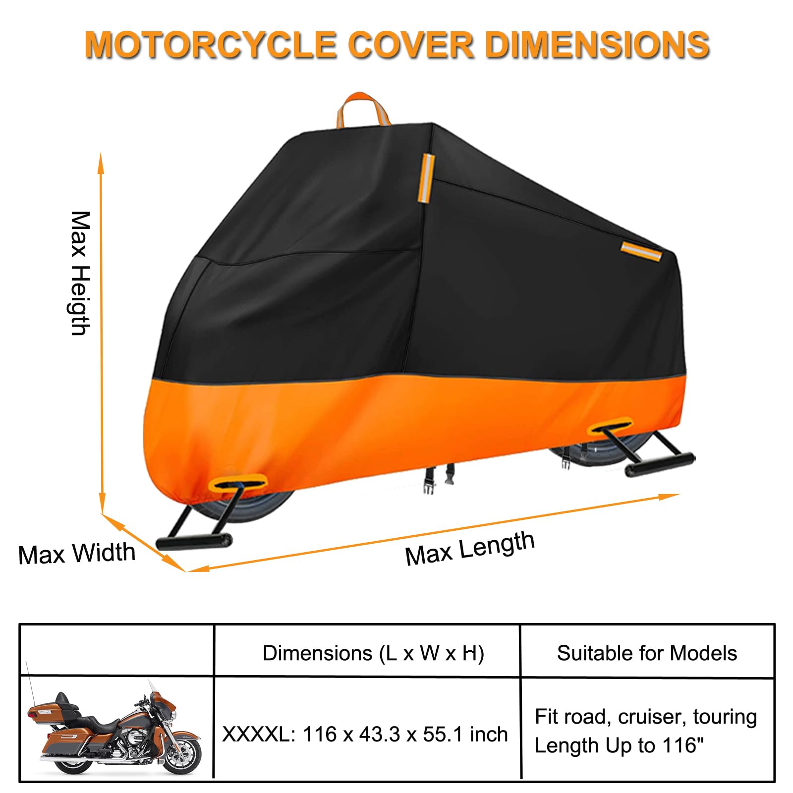 INEZARI motorcycle cover storage bag for easy packing