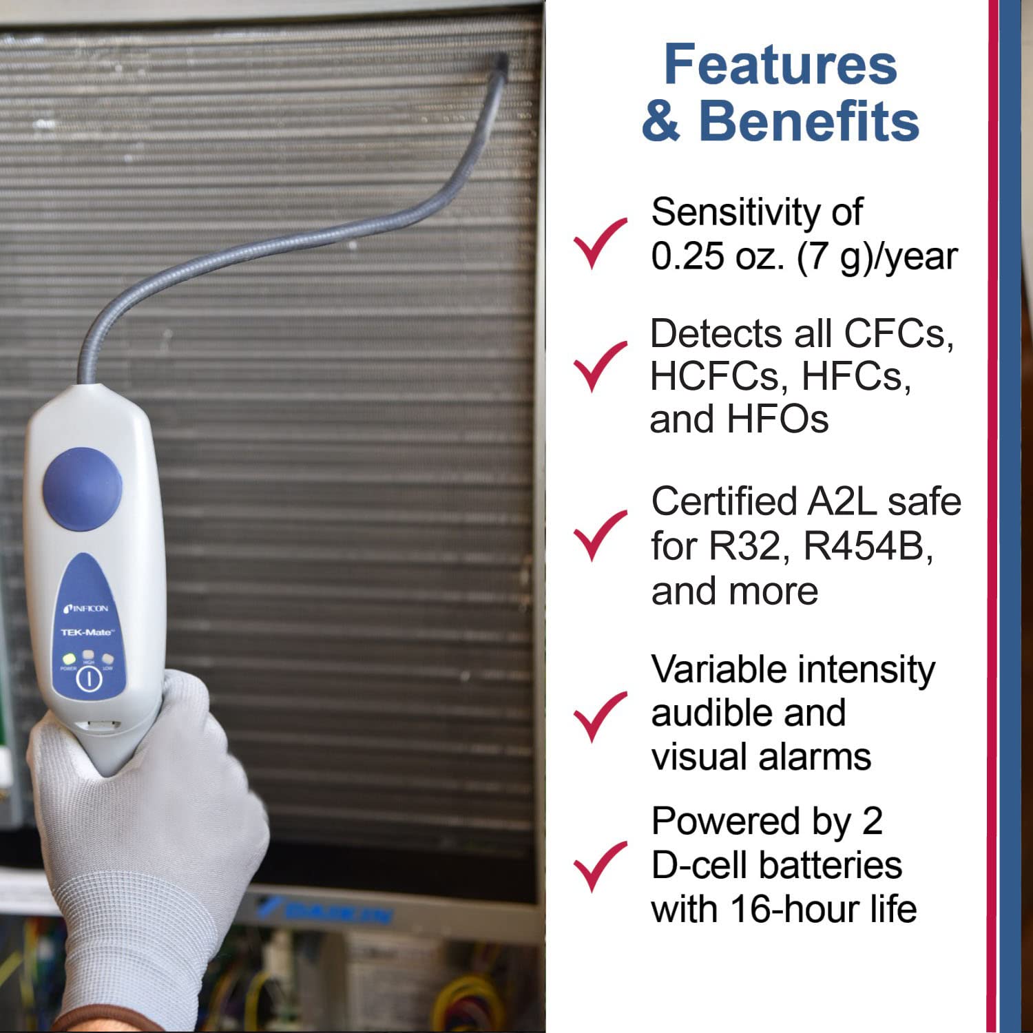 Inficon 705-202-G1 heated-diode sensor delivers reliable sensing across refrigerants in HVAC/R.