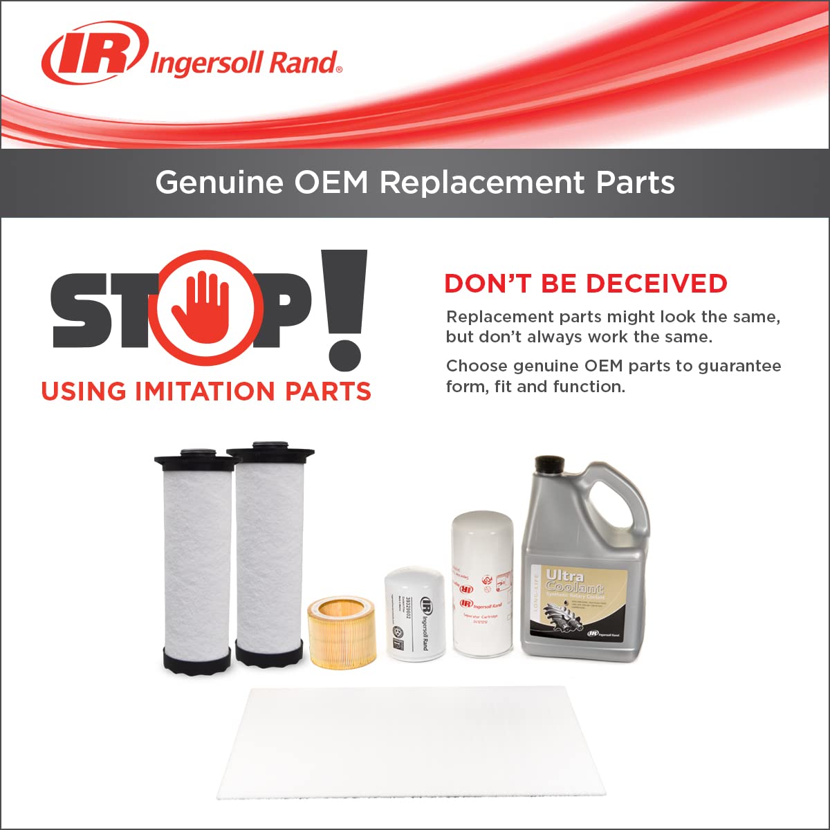 Ingersoll Rand 32170979 OEM air filter element for 2475 model; maintains clean intake.