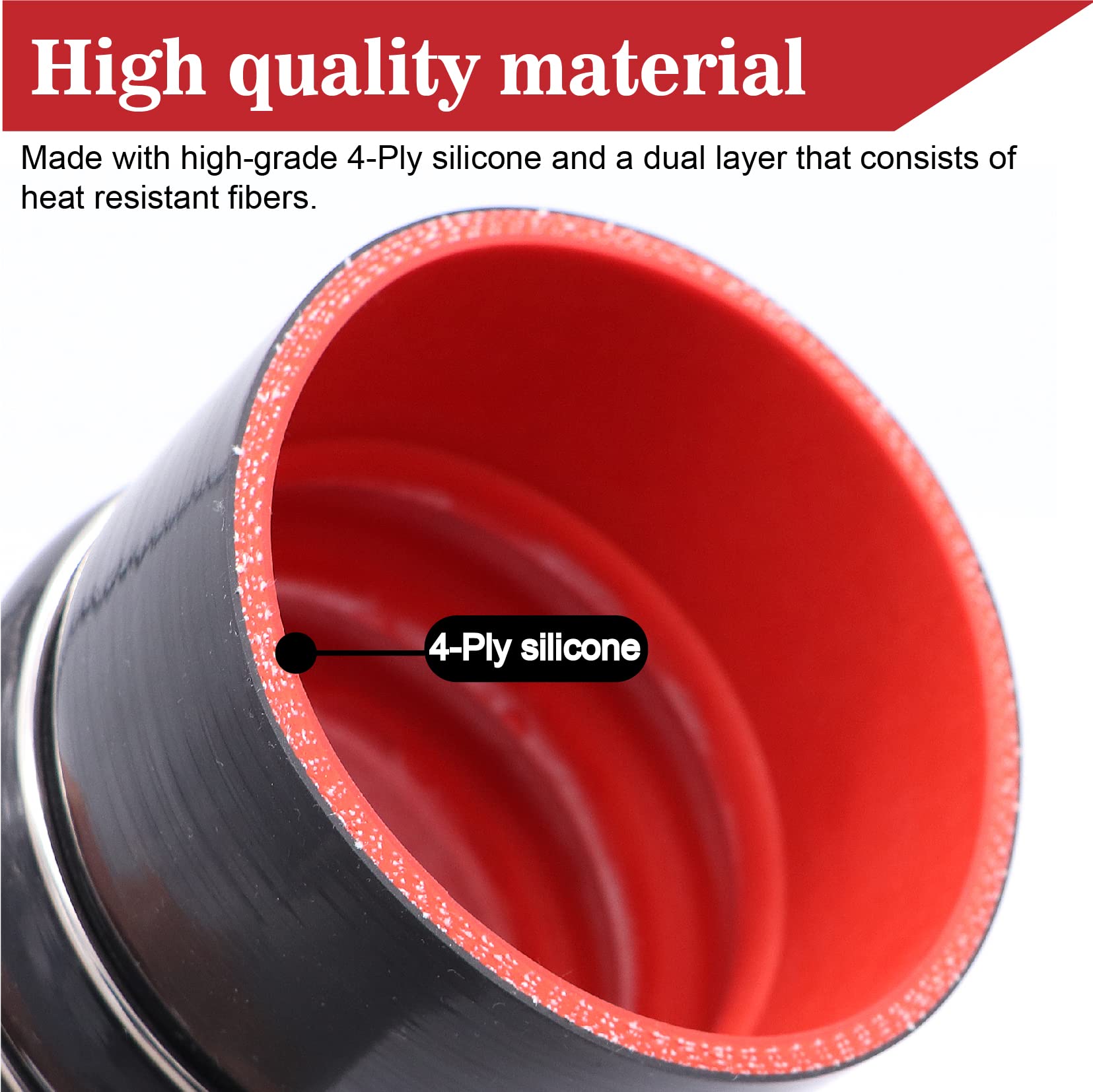Ingoulut intercooler intake pipe assembly improves fitment and vibration isolation