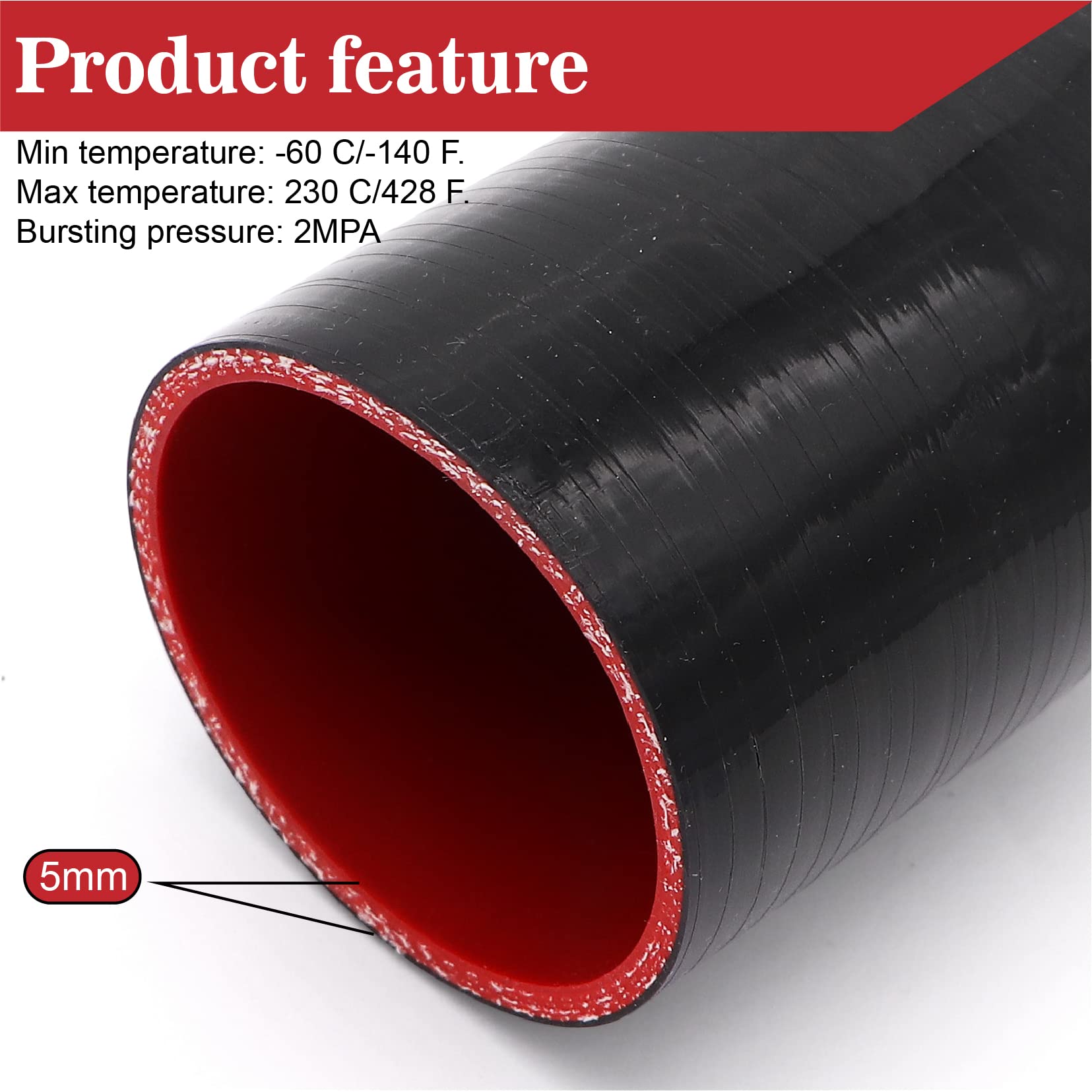 Ingoulut hose length 4 inches for flexible engine routing