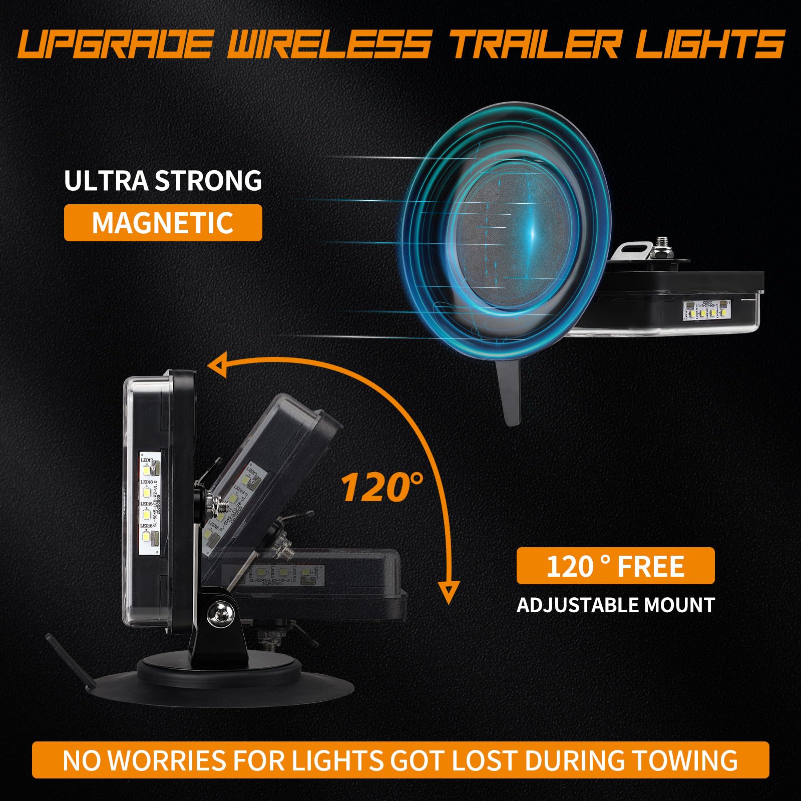inhtgeas 2.4GHz wireless transmission reaches over 100 feet for secure towing