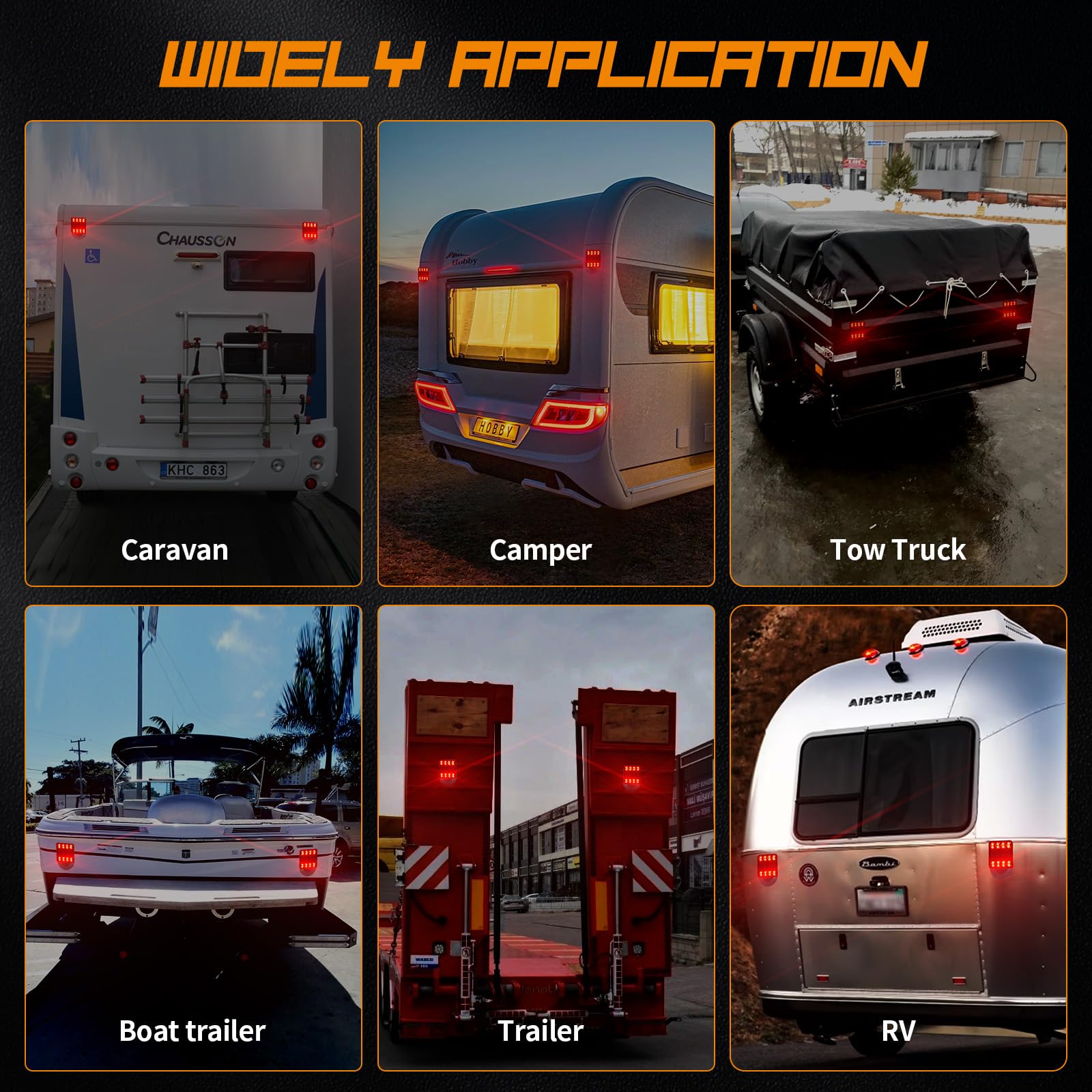inhtgeas multifunction trailer lights provide brake, turn, and reverse indicators clearly