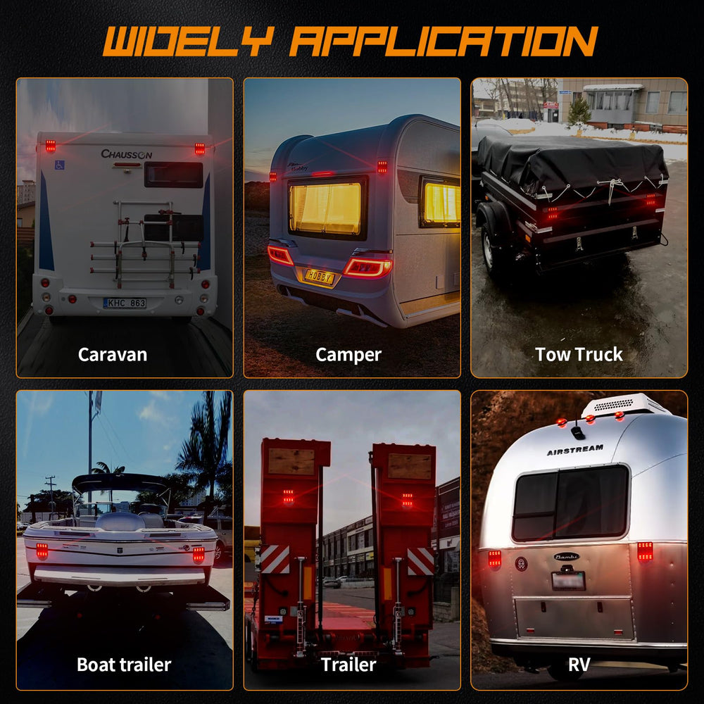 inhtgeas multifunction trailer lights provide brake, turn, and reverse indicators clearly