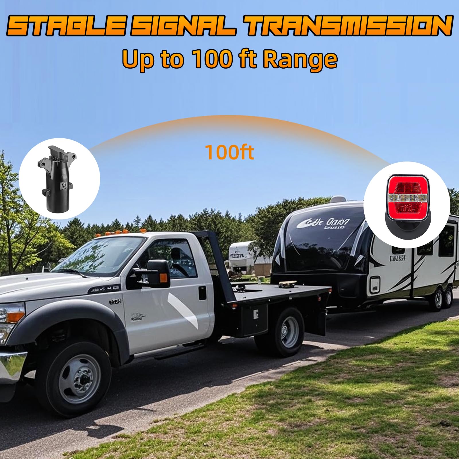 inhtgeas portable towing lights kit suitable for trucks boats and RVs