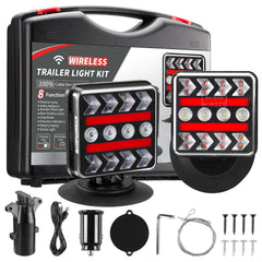 inhtgeas wireless trailer light with strobe mode enhances night visibility