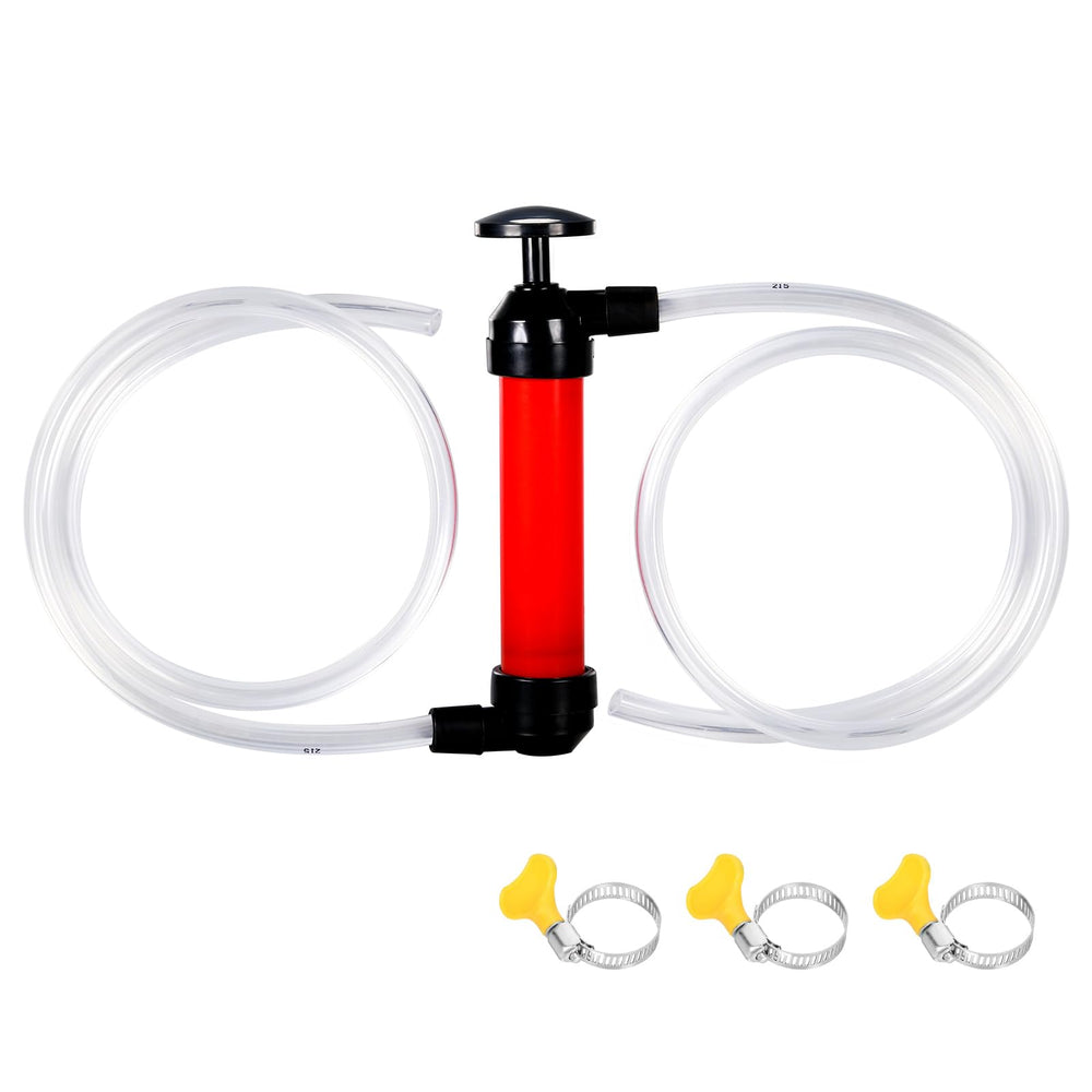 Iniscape multi-purpose liquid transfer pump with clear hoses for tool-free setup and fast transfers