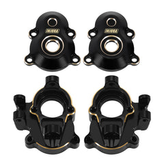 INJORA brass steering knuckles cap assembly for 1/18 Redcat, enhanced balance and durability.