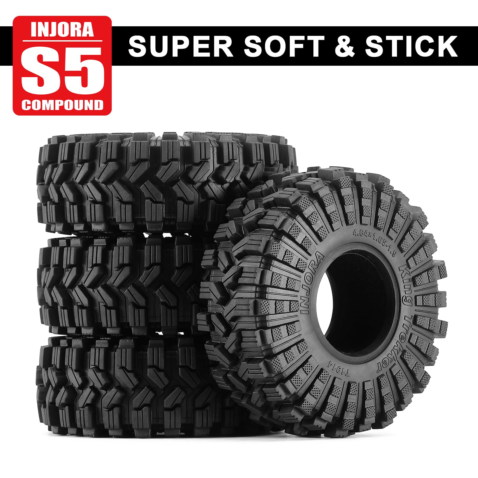 INJORA foam inserts included provide stable support and consistent tire shape.