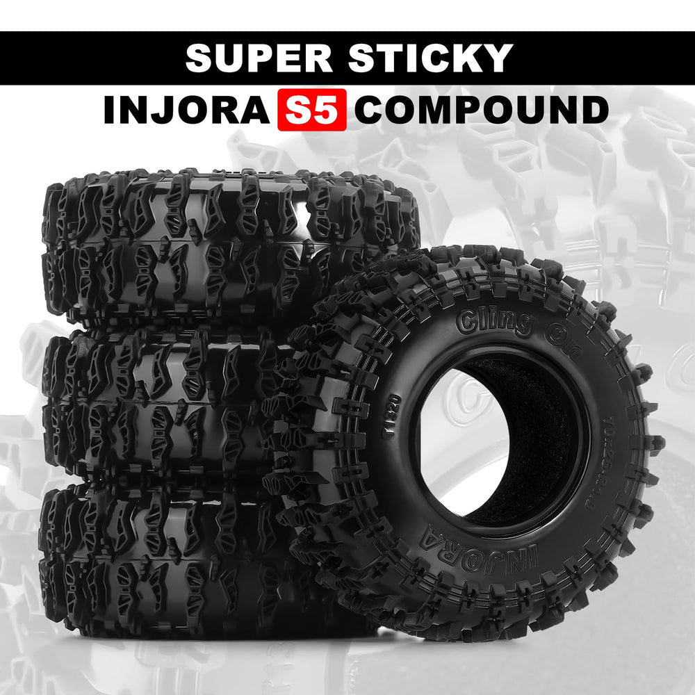 INJORA S5 compound close-up highlights durability and sticky feel for consistent traction.