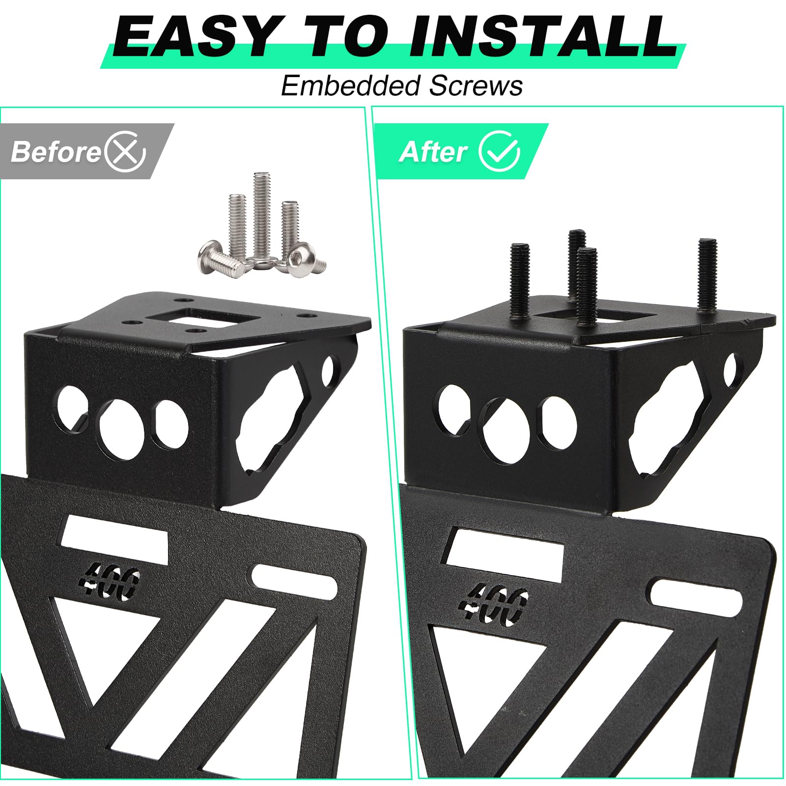 INKUDRI Ninja 500 SE Fender Eliminator bracket close-up welding quality