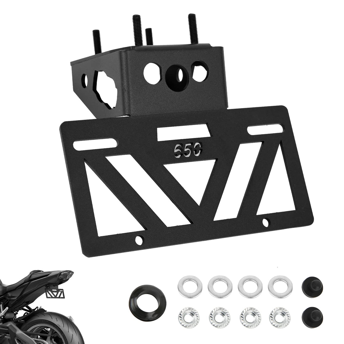 INKUDRI Ninja 650 Fender Eliminator front view improves rear profile.