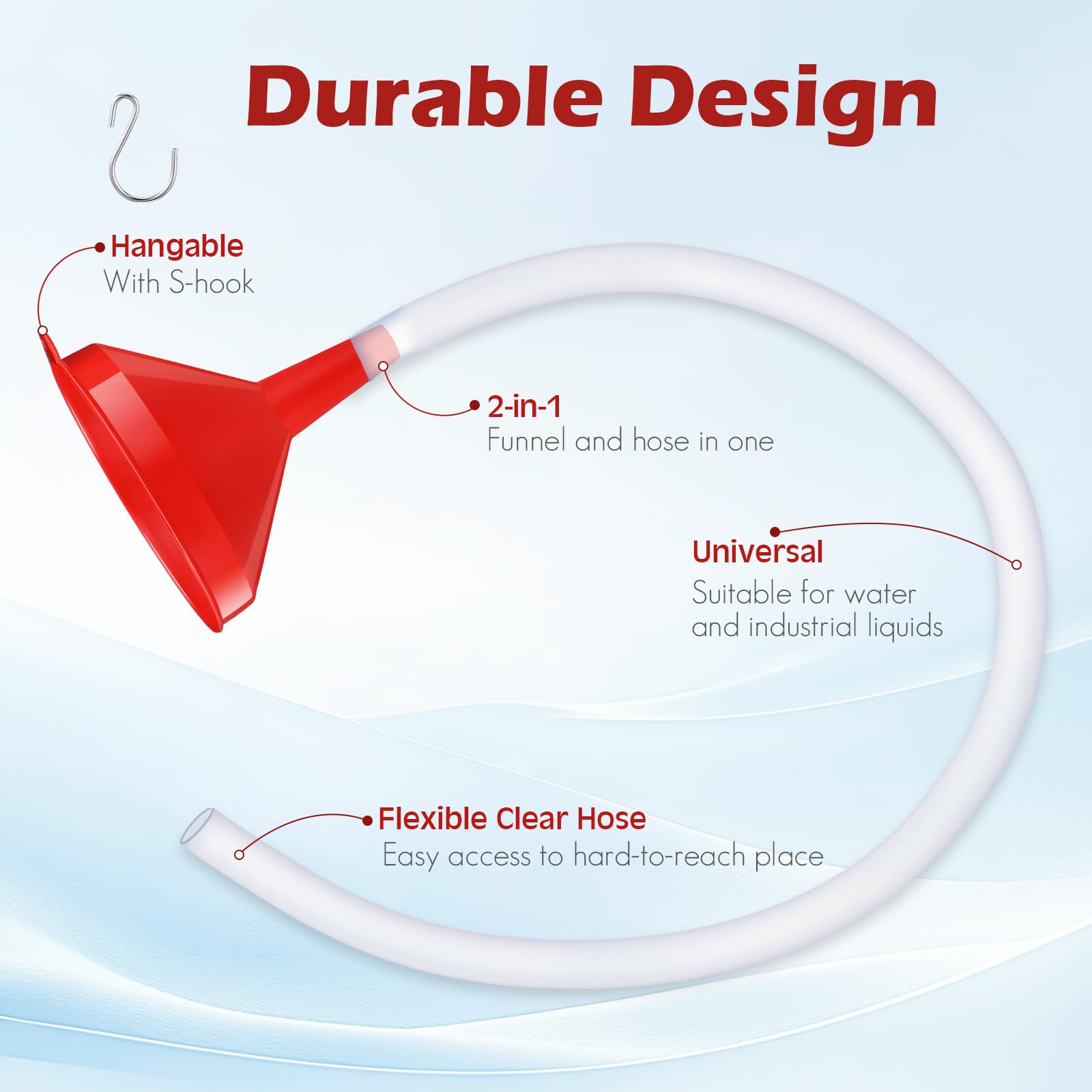 Innconee hose splice extending reach for hard-to-access fills.