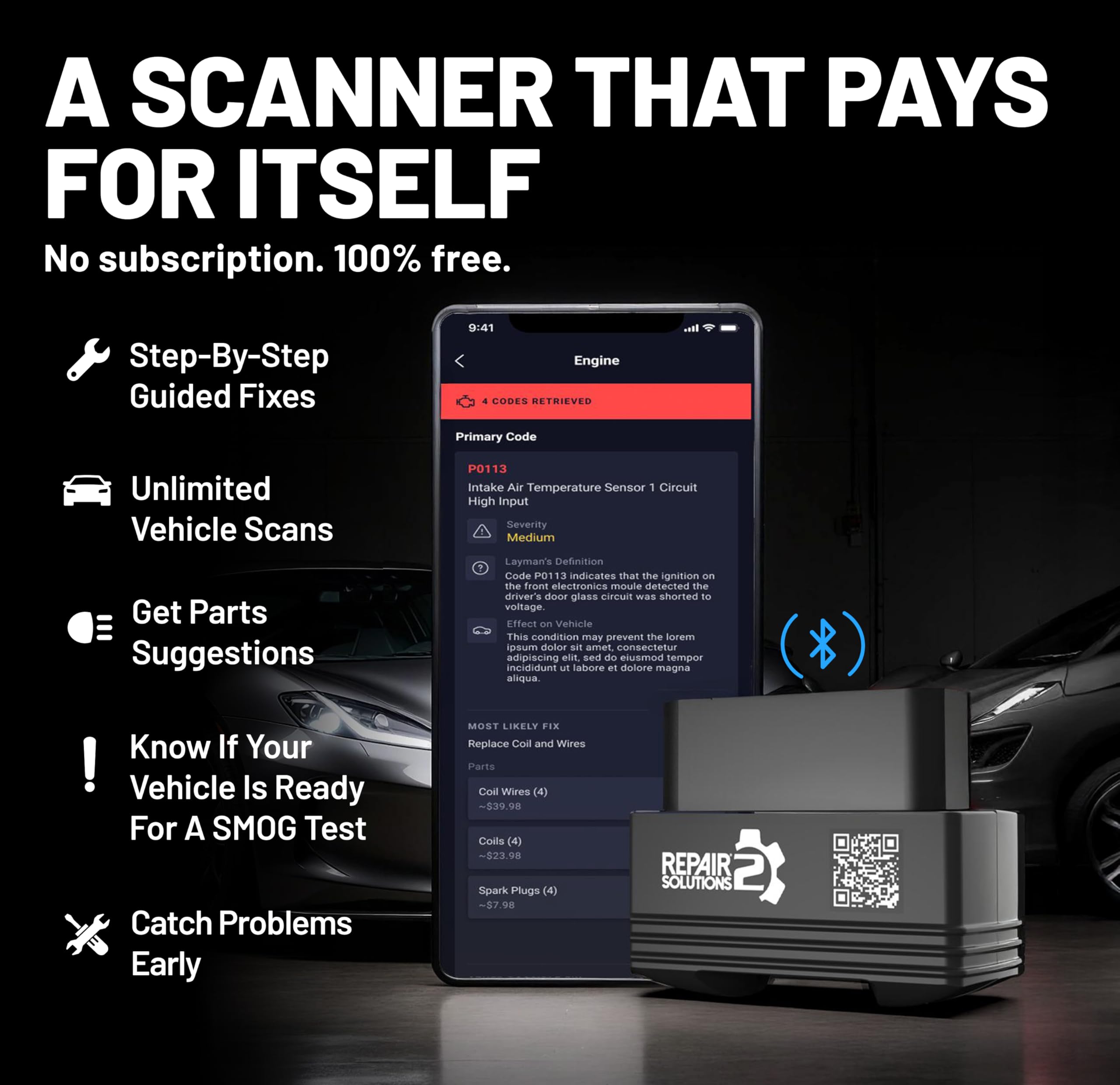 Innova 1000 connected to iPhone and Android for seamless compatibility.