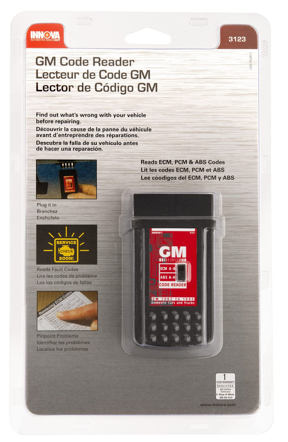 Innova 3123 GM OBD1 Code Reader code definitions aid comprehension.