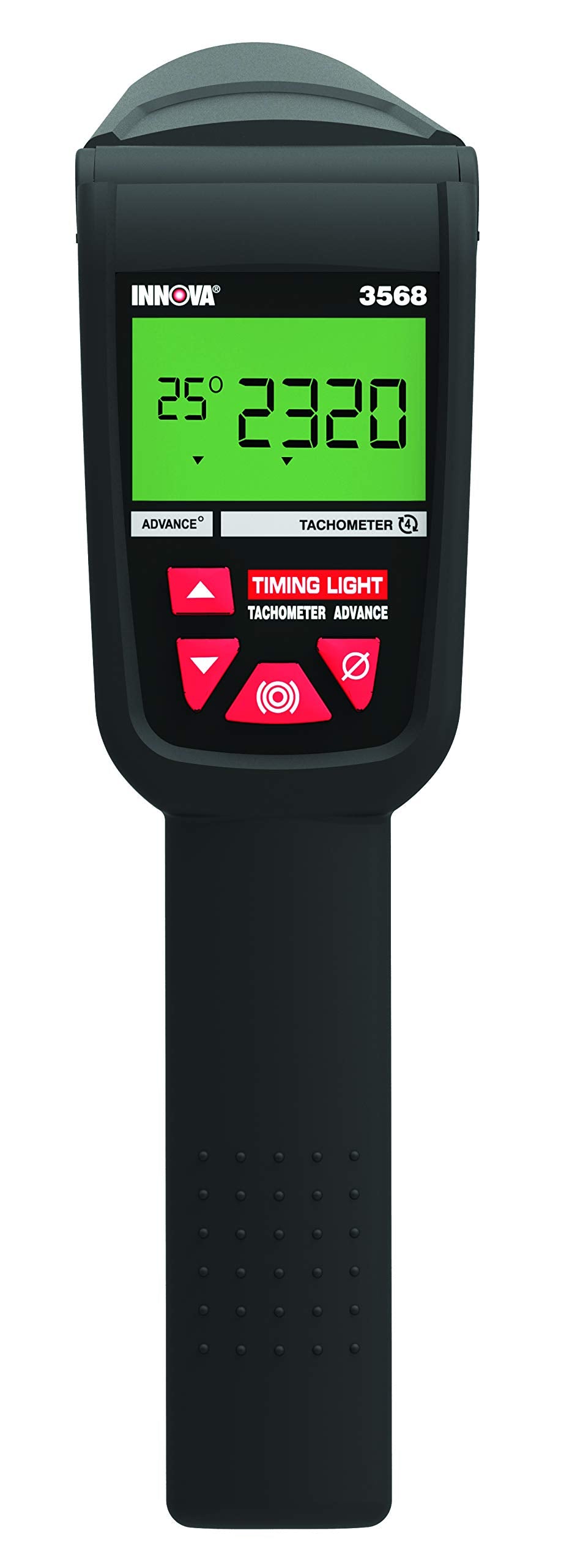 Innova 3568 timing light with rotating barrel for easy aiming.